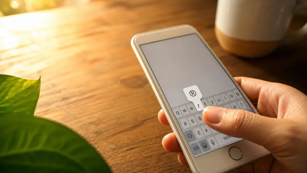 Comment taper le symbole ® sur iPhone : 3 astuces simples